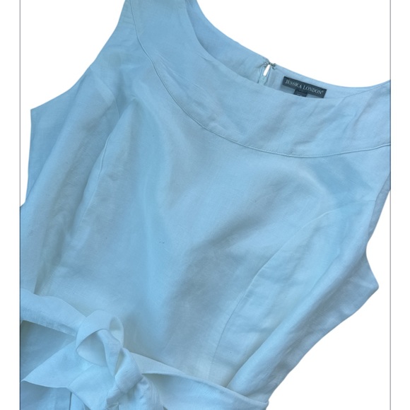 2-pc Women’s Jessica London Linen blend capris set While Size 22/20W - Picture 4 of 12